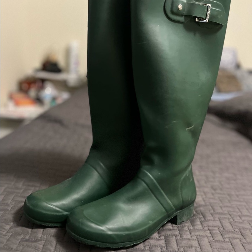 Green Tall Rain Boots